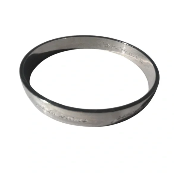 Authentic Kate Spade Best Friend Ever Idiom Bangle bracelet. Silver bride - Picture 6 of 11